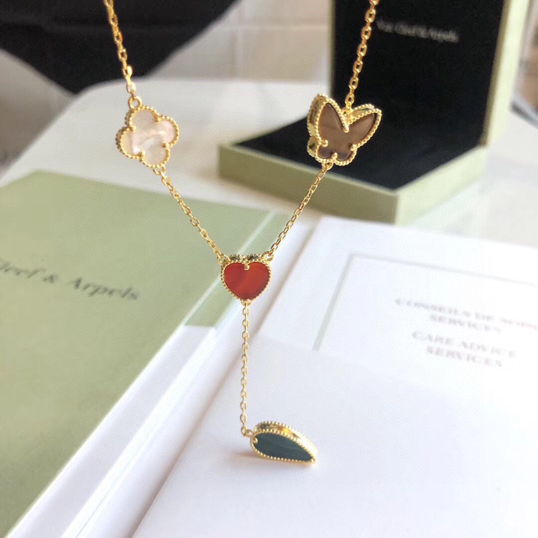 [Marin-Jewelry]LUCKY SPRING 4 MOTIFS Marin-Jewelry GOLD NECKLACE