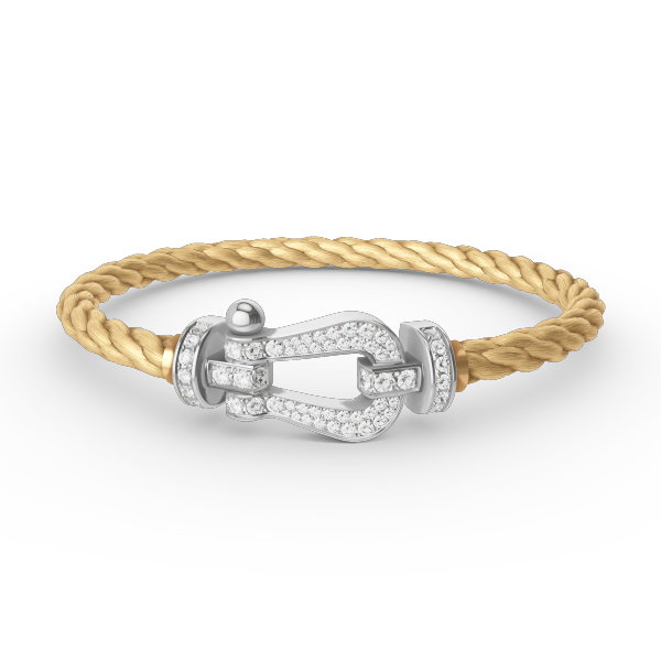 [Marin-Jewelry]FORCE LARGE HORSESHOE FULL DIAMOND BRACELET SILVER