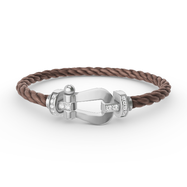 [Marin-Jewelry]FORCE LARGE HORSESHOE HALF DIAMOND BRACELET SILVER