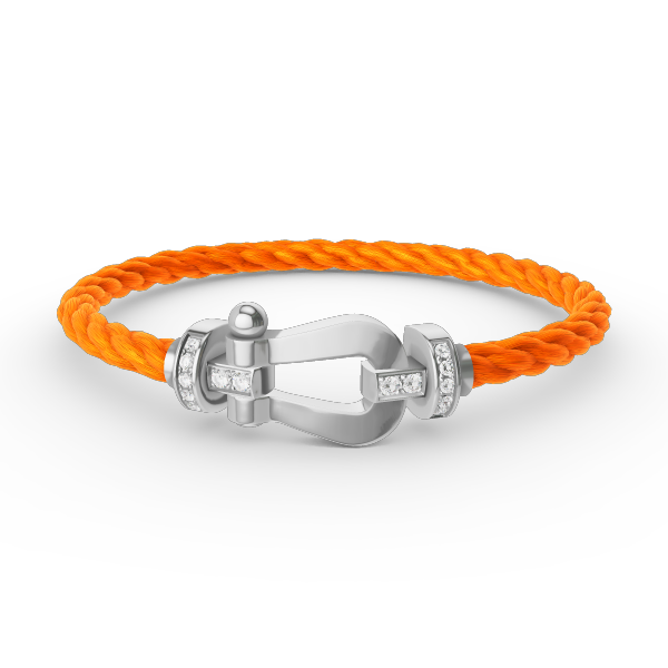 [Marin-Jewelry]FORCE LARGE HORSESHOE HALF DIAMOND BRACELET SILVER