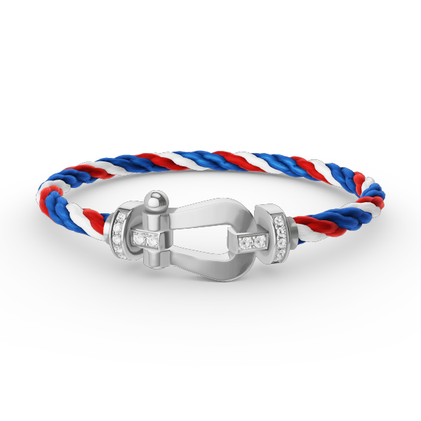 [Marin-Jewelry]FORCE LARGE HORSESHOE HALF DIAMOND BRACELET SILVER