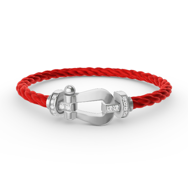 [Marin-Jewelry]FORCE LARGE HORSESHOE HALF DIAMOND BRACELET SILVER