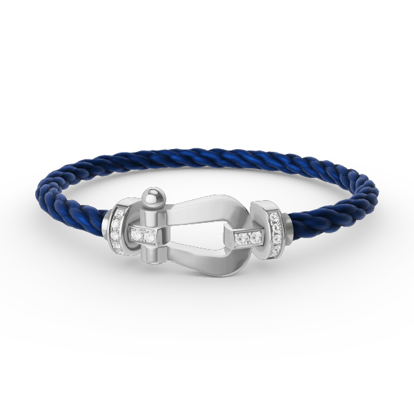 [Marin-Jewelry]FORCE LARGE HORSESHOE HALF DIAMOND BRACELET SILVER