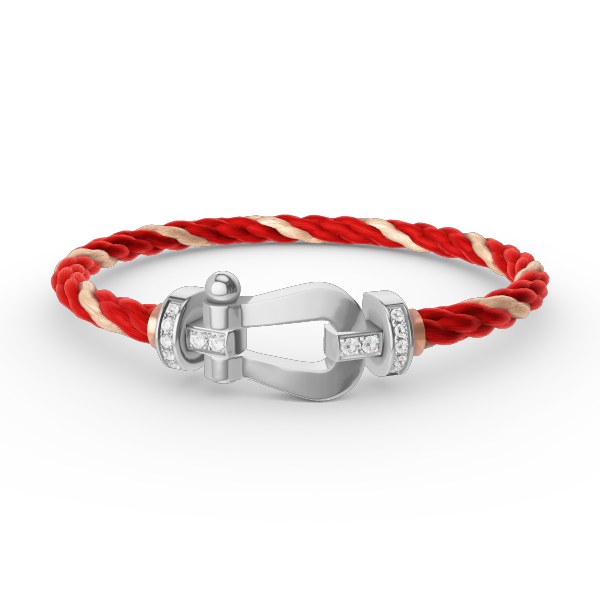 [Marin-Jewelry]FORCE LARGE HORSESHOE HALF DIAMOND BRACELET SILVER