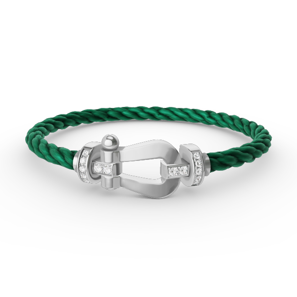 [Marin-Jewelry]FORCE LARGE HORSESHOE HALF DIAMOND BRACELET SILVER