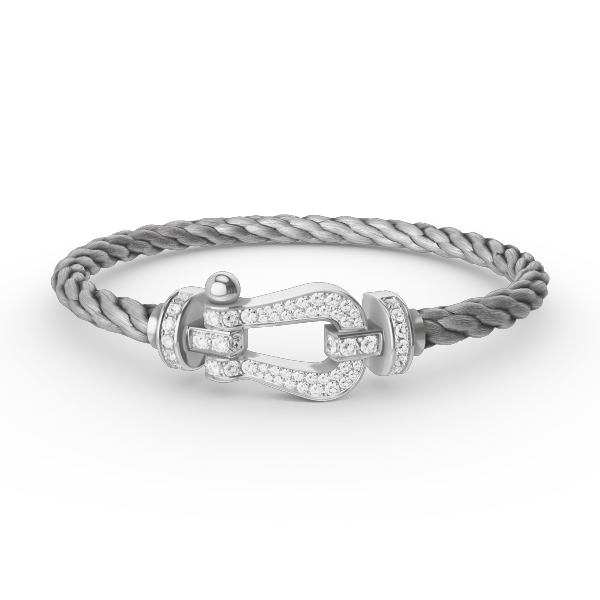[Marin-Jewelry]FORCE LARGE HORSESHOE FULL DIAMOND BRACELET SILVER