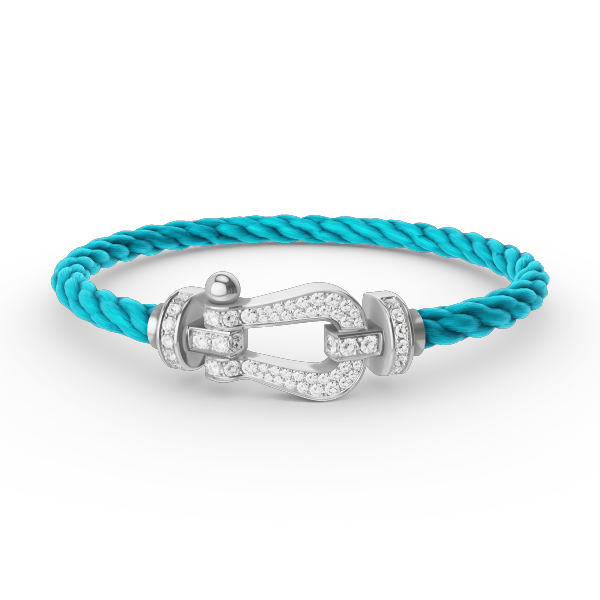 [Marin-Jewelry]FORCE LARGE HORSESHOE FULL DIAMOND BRACELET SILVER