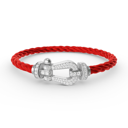 [Marin-Jewelry]FORCE LARGE HORSESHOE FULL DIAMOND BRACELET SILVER