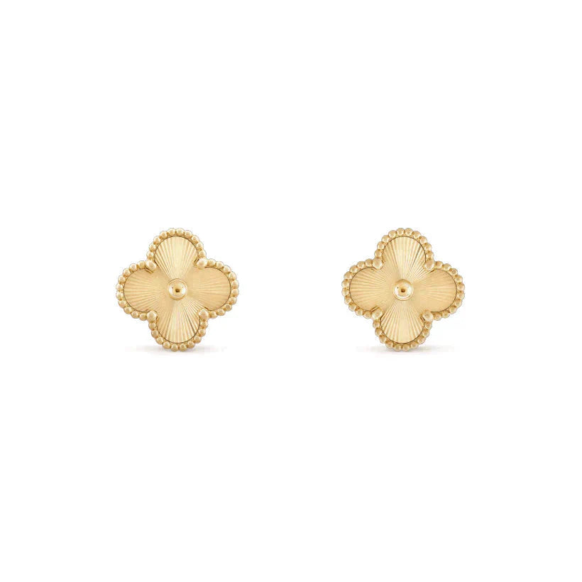 [Marin-Jewelry]CLOVER MEDIUM 1 MOTIFS LASER EARRINGS
