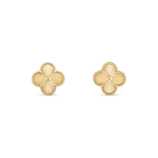 [Marin-Jewelry]CLOVER MEDIUM 1 MOTIFS LASER EARRINGS