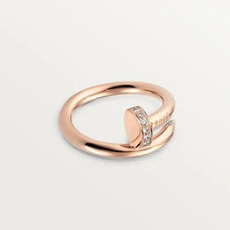[Marin-Jewelry]JUSTE RING 2.65MM PINK GOLD DIAMOND