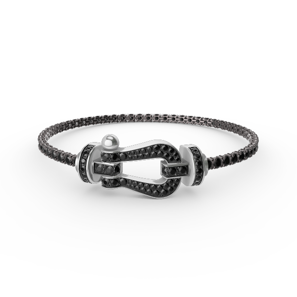 [Marin-Jewelry]FORCE  LARGE HORSESHOE FULL DIAMOND TENNIS BRACELET