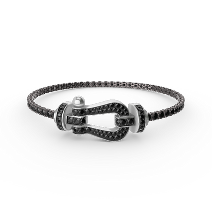 [Marin-Jewelry]FORCE  LARGE HORSESHOE FULL DIAMOND TENNIS BRACELET